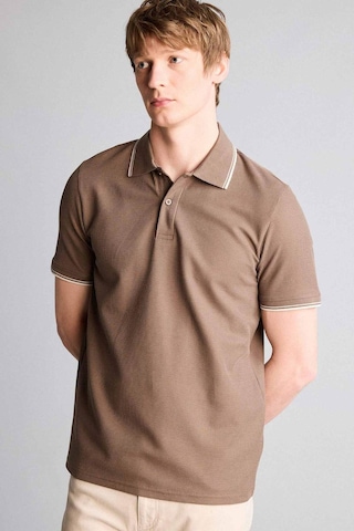Defacto Regular Fıt Polo Yaka Waffle Kısa Kollu Polo Tişört D7932ax26spbn571 Kahve-bn571