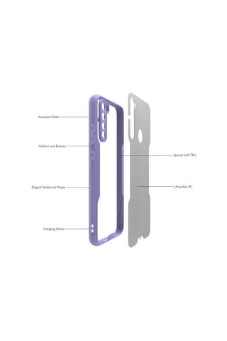 Redmi Note 8 Kılıf Parfe Kenarları Pastel Renk Silikon Kılıf Mor