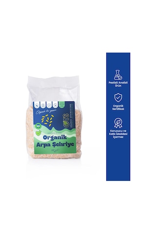 Ots Organik Arpa Şehriye 500 gr (Organik Sertifikalı, Pestisit Analizli)