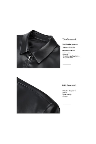 Yeni Bol Günlük Hafif Deri Ceket Kahverengi