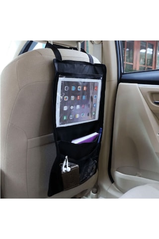 Araba Araç Içi Oto Koltuk Arkası Tablet Tutucu Pratik Cepli Eşya Düzenleyici Çantası Organizer