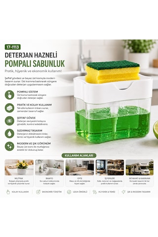 Go İthalat Sünger Hediyeli Deterjan Hazneli Pompalı Süngermatik