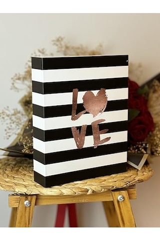 Rabsev Fotoğraf Albümü 10x15cm 200 Lük Renkli Love Desenli Anı Albümü