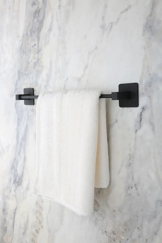 Primesegment Yapışkanlı Krom Banyo Havluluk Siyah