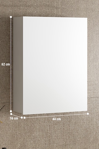 Yıldız Asma 45 Cm Beyaz Mdf Aynalı Banyo Üst Dolabı Beyaz