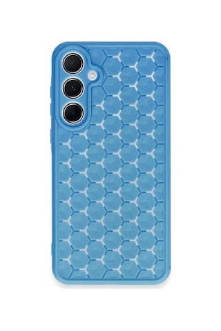 Newface - 762 - Samsung Galaxy Uyumlu A55 5g Kılıf Petek Silikon Kapak - Csmo-tex - - Mavi