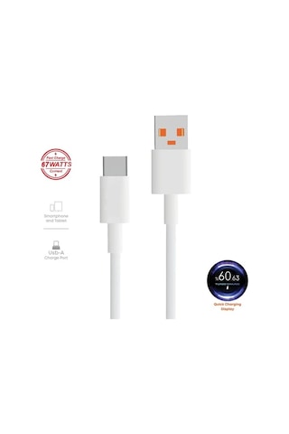 Poco X6 Pro Uyumlu Gerçek Güç 67w Turbo Şarj Saniyeli Adaptör + Kablo Şarj Set