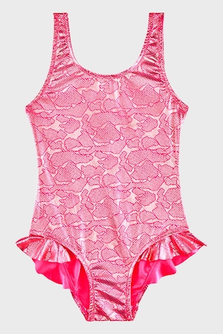 Slipstop Serpina Fuchsia Junior Baskılı Kalın Askılı Hızlı Kuruyan Uv Korumalı Mayo Kız Çocuk Mayo Sm2614000702 Fuşya