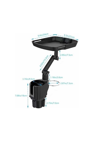 Zore C003 2 İn 1 Araç Bardak Tutucu-siyah