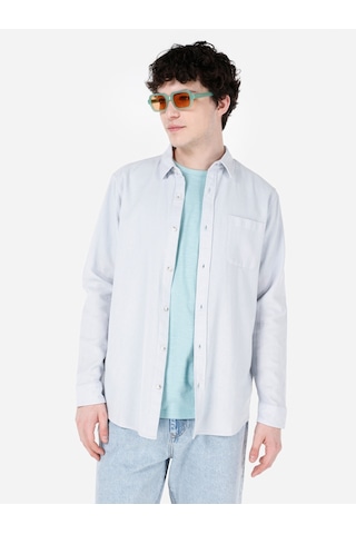 Colin's Colins Normal Kesim Shirt Yaka Cepli Mavi Erkek Uzun Kol Gömlek Cl1069260 Cl1069260 Q1.v1 Lbl Açık Mavi