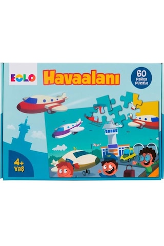+4 Yaş Havaalanı Puzzle 60 Parça (Eolo Yayınları)