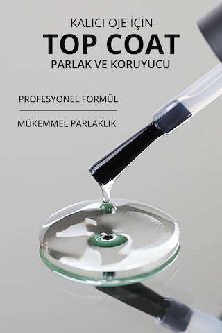 Momo Professional Kalıcı Oje İçin Top Coat - Yapışkansız 9 Ml