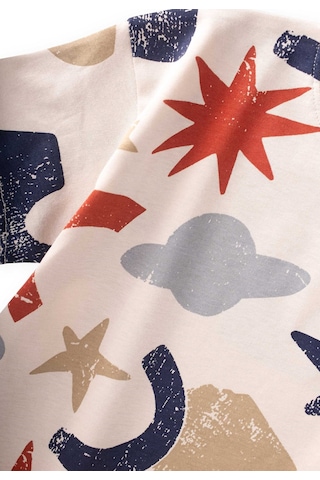 Cigit Müslin Pantolonlu T-shirt Takım 2-10 Yaş Bej