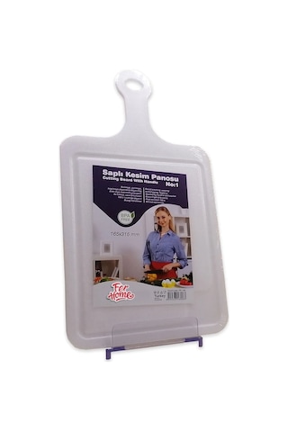 Kesme Tahtası Kaydırmaz Plastik Kesme Sunum Tahtası Pratik Kesim Panosu 165x315 Mm Royaleks-fr-105 Açık Ceviz