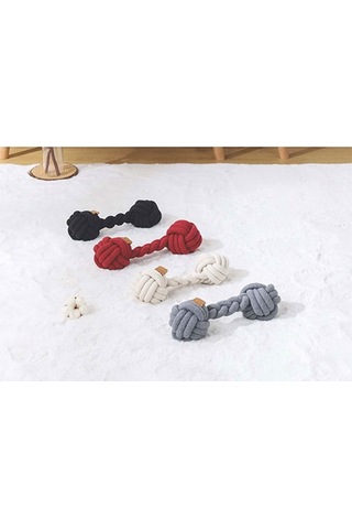 M-pets Coto Gri Duo Ball Örgü Köpek Oyuncağı 28 Cm 244-50019.01