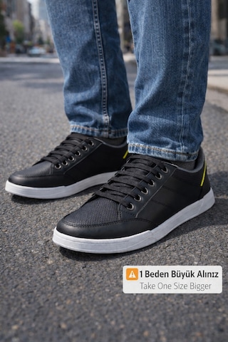 Ghattix Erkek Spor Ayakkabı Günlük Kullanım Siyah Beyaz