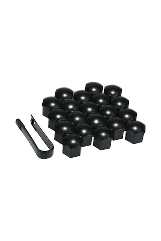 Neevoyu 19mm Universal Araba Jant Somun Kapakları, Abs Plastik, Korozyona Dayanıklı, 7 Renk Seçeneği, 20 Adet + Çıkarma Aracı