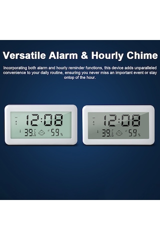 Skycity 1206s Ekranlı Ev Ofis Isı Nem Ölçer: Saat/tarih Gösterimi, Alarm Ve Saatlik Hatırlatıcı, Arka Işık Ve Pil Dahil