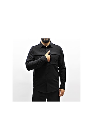 Siyah Flex Tactical Outdoor Taktik Gömlek Siyah