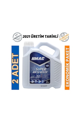 H-Mac Antifriz -40 Derece 3 Lt Uzun Ömürlü Antifiriz 2 Adet