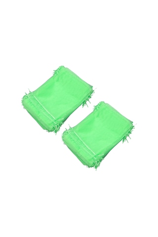 Folinda 100 Adet Yeşil Meyve Koruma Çantası 15x20cm - Tekrarlı Kullanım, Solunumlu, Işık Geçirgen, Kemerli - Kuş Ve Böcekten Koruma