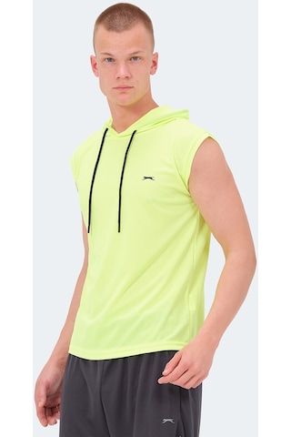 Slazenger RAG Erkek Kolsuz Neon Sarı Tişört