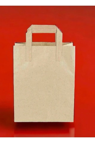 Kraft Kağıt Saplı Karton Çanta 28x16x28 -25 Adet