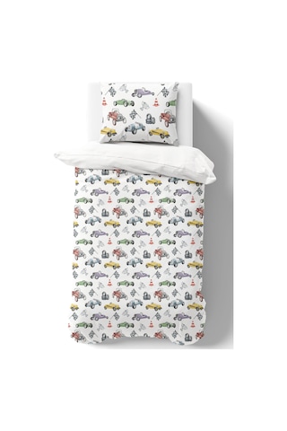 Organik Tek Kişilik Nevresim Takımı 160x220 - Hızlı Ve Eğlenceli Renkli