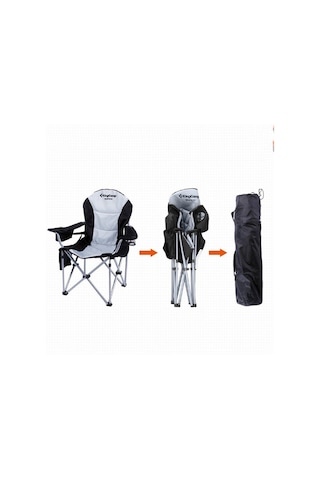 Kıngcamp Deluxe Sandalye Sıyah/Grı Siyah