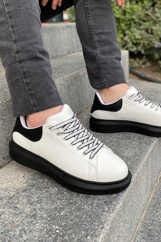 Luis A Costa Lc107 Beyaz Arka Siyah St Bağcıklı Erkek Ayakkabı Renkli