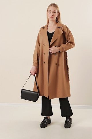 Bigdart 5853 Kruvaze Yaka Trençkot - Taba 001