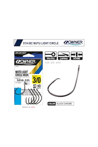 Owner 5114 Mutu Light Black Chrome İğne No:1