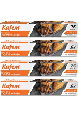 Kafem Yağlı Pişirme Kağıdı 4'lü 37 CM x 25 M