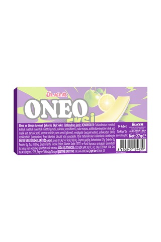Oneo Slims Ekşi Elma Ve Limon Aromalı Sakız - 27 Gram - 108 Adet