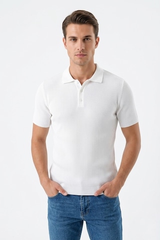 Baglan Erkek Spor Polo Yaka Triko Tişört Bgl-st05370 Beyaz