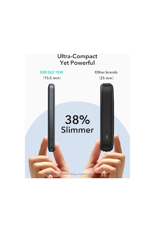 5000 Mah Taşınabilir Şarj Cihazı Halolock Qi2 Magsafe Standlı Powerbank - Beyaz BEYAZ