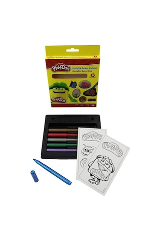 Play-Doh Ke016 6 Renk Metalik Keçeli Kalem