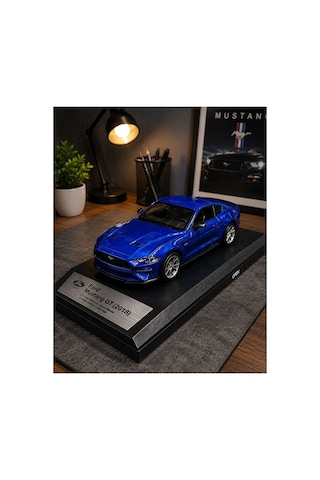 1:26 Ölçek Ford Mustang Gt 2018 Diecast Model Araba Ford Mustang Kapıları Açılır Özel Standlı