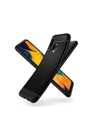 Spigen Galaxy Uyumlu A30 Kılıf ,spigen Rugged Armor Matte Black