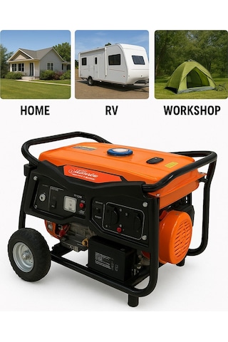 Rapco WX-6500E Benzinli Marşlı 4KW Bakır Sargılı Jeneratör