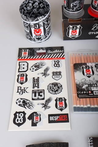 X Dekomus Lisanslı Beşiktaş 21 Parça Premium Hobi Eğlence Seti Boyama Kitabı,oyun Hamuru,kuru Boya Altın