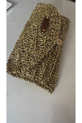 Bucci Gold Parlak Tasarım Kadın Abiye El Çantası Şık & Işıltılı Altın