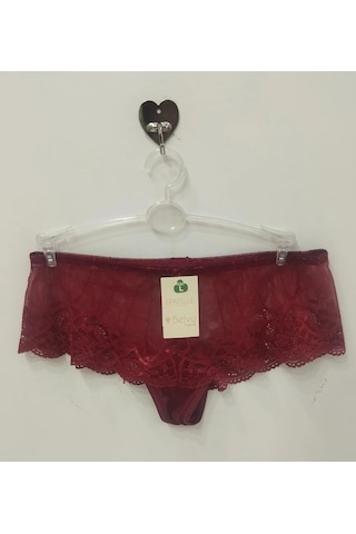 Belvü Kadın Dantelli Hipster Külot Bordo