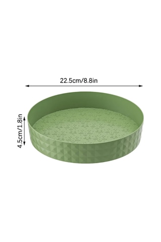 Kangvka 22.5 Cm Kare Döner Tepsisi - Çeşni, Kozmetik, Ev Eşyaları İçin Düzenleyici, Çalışma Alanını Temiz Tutar Yeşil