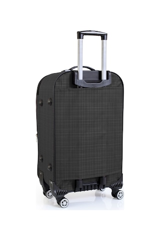 Oleets 8 Tekerli Su Geçirmez Ultra Kalite Kumaş Orta Boy Valiz Koyu Gri