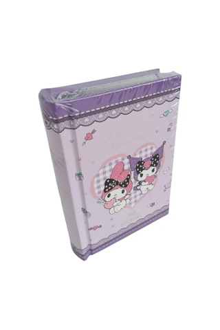 Victori's Journals Vj Kuromi-my Melodi Lisanslı 365 Günlük 368 Sayfa A7 Ebatında Gümüş Varaklı Kenarlı Defter Lila