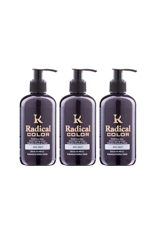 Radical Color New 25/violet Amonyaksız Su Bazlı Saç Boyası 250 Ml 3 Adet Mor