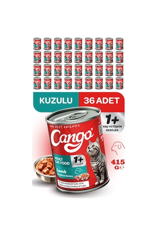Cango Yetişkin Yaş Kedi Maması Kuzu Etli 415gr 36lı
