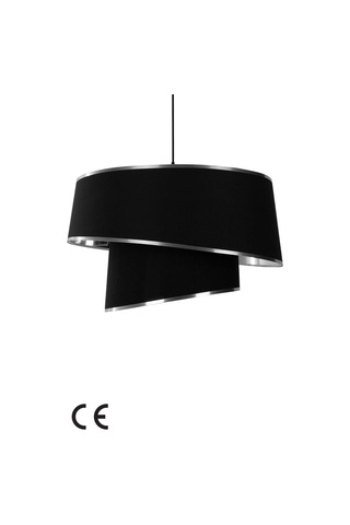 Gümüş Varaklı Orion Avize Siyah