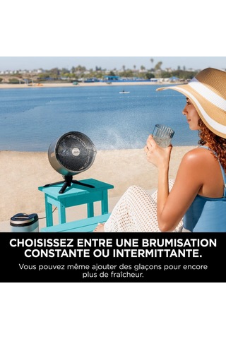 Flexbreeze Promist Taşınabilir Buharlı Fan İç Ve Dış Mekan Uyumlu, Siyah Fa300eu